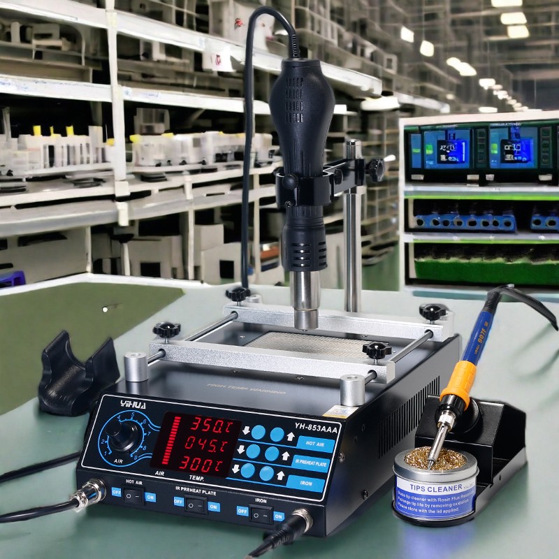 Hot Air Rework Station - Station de soudage Yihua 853AAA 3-en-1