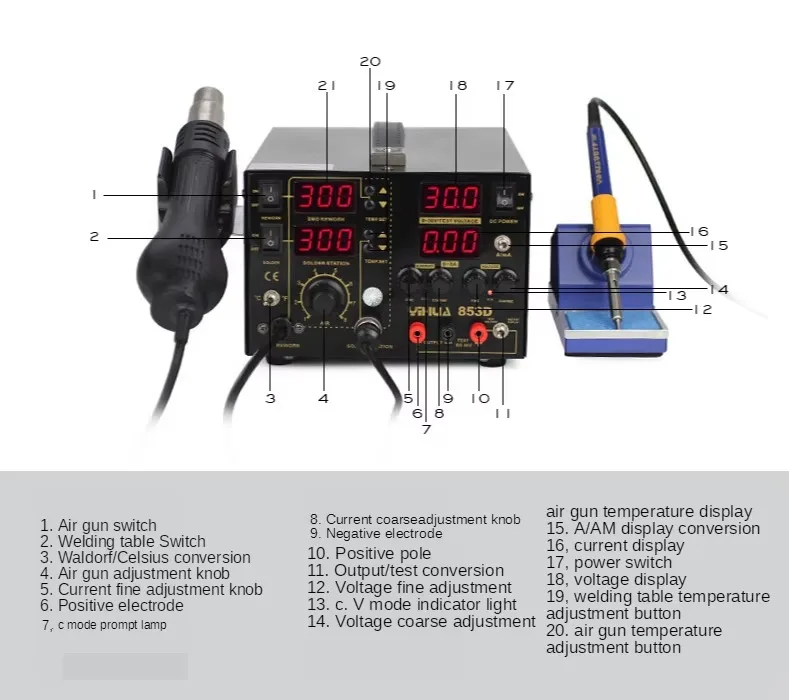 TLF YIHUA 853D 5A Station de r - Hot Air Rework Station avis et prix